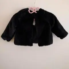 【新品未使用タグ付き】フェイクファー　ボレロ　黒　105CM　フォーマル　ドレス