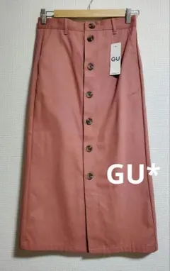 【新品】GU／ナロースカート／コットン／綿／ジーユー／Lサイズ／ゴム入り