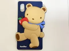 クマ（ファミちゃん）・りんご１つ・立体iphoneケース①のサムネイル