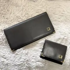 【美品】dunhill ダンヒル 長財布＆コインケース 2点セット 黒 金