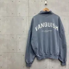 VANQUISH ヴァンキッシュ ハーフジップトレーナー フィットネス L 青灰