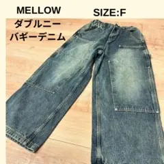 90s unknown デニムパンツ バギーパンツ ダブルニー 極太 BBOY - メルカリ