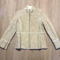 ムートン風ベージュジャケット