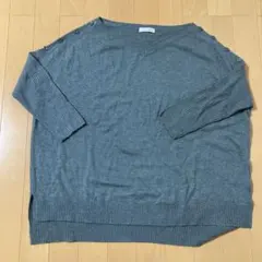 a.v.v standard グレー Vネックニット 7分袖