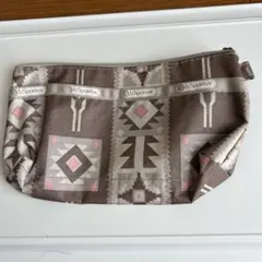 LeSportsac 幾何学模様 ポーチ 約22cm x 13cm