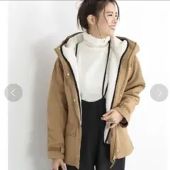 shelly islandブラウン フリースライニング マウンテンパーカー