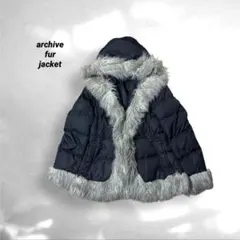 00s archive fur grunge down jacket y2k