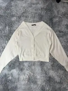 HONEYSUCKLE ROSE Vネック カーディガン ホワイト L 春服のサムネイル