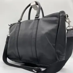 【美品】コーチ　ビジネスバッグ　レキシントン　メトロポリタン　レザー　黒　A4可