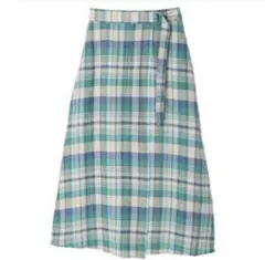 【未使用】AMERICAN HOLIC ラップ風チェックスカート　ロングスカート