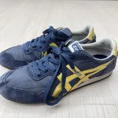 オニツカタイガー　セラーノ　スニーカー ゴールド　ネイビー　25.5cm