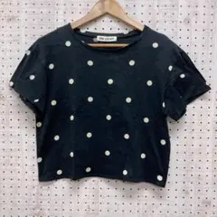 COMME CA DU MODE レトロ古着 ドット水玉 半袖クロップドTシャツ