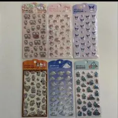 ぷくっとシール　サンリオ　キャラクターシール6種　正規品　ダイソー