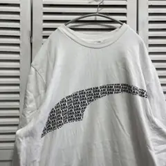 プーマ スウェット 古着 白 PUMA イラスト ロゴ スポーツ ブランド