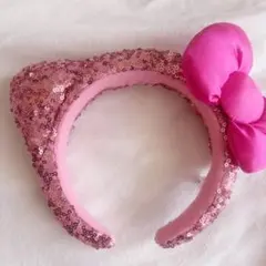 USJ キティ ピンク スパンコール カチューシャ