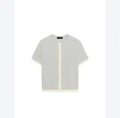 zara ショートスリーブニットジャケット ミディアムグレー sサイズのサムネイル