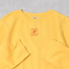 レア色 平成 y2k courreges クレージュ フロッキーロゴ イエロー