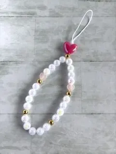 ビーズストラップ　スマホストラップ　ストラップ　キーホルダー　⑤ 即購入OK