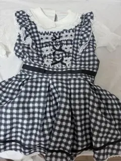 LIZLISA ギンガムツイードセットアップ ブラック