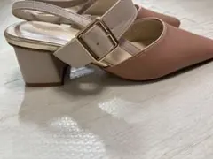 Oriental Traffic スクエアトゥ ヒール　バックストラップ