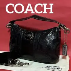 COACHコーチ エルゴ シグネチャー パテントレザー ハンドバッグ2way