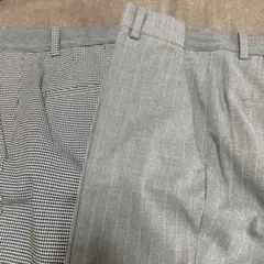 美品　スマートアンクルパンツ　EZYアンクルパンツ　ユニクロ　M ストライプ