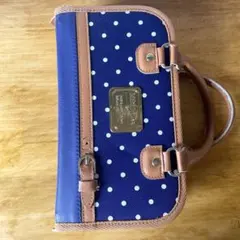 裁縫ケース　ネイビーブルードット　かわいい