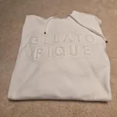 ☆新品タグ付き☆GELATO PIQUE☆ジェラートピケ☆ロゴ入り☆パーカー☆白