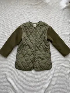 ikka140 キルティングジャケット カーキ　子供服のサムネイル