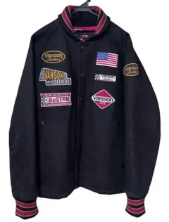 VANSON バンソン ダック アワード ジャケット 黒 ブラック XL