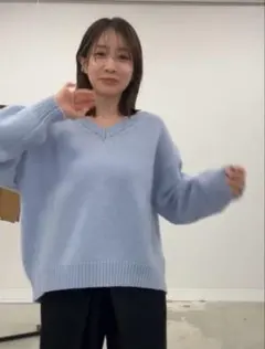 新品タグ付き＊田中みな実コラボ CLANE Vネックニットトップス＊クラネ