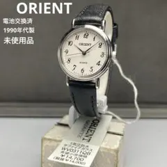 【未使用タグ付】ORIENT クォーツ 電池交換済 サファイアガラス 純正ベルト