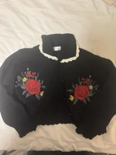 ローリーズファーム　花柄カーディガン100-110cm