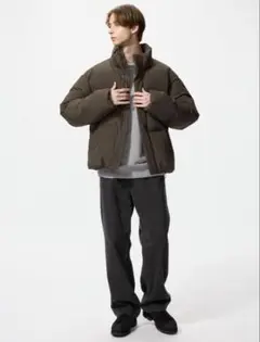 UNIQLO ワイドストレートジーンズ 08 ダークグレー