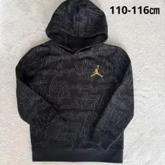 NIKE ジョーダン パーカー スウェットパーカー 110センチ 総柄 ブラック