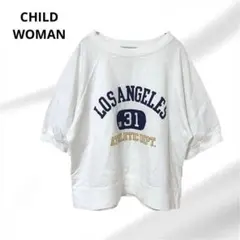 CHILD WOMAN レディース　Tシャツ　プリントロゴ　日本製のサムネイル