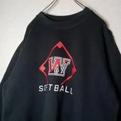 アメリカ古着 BSN SPORTS カレッジ ソフトボール トレーナー L 黒