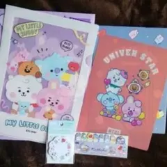BT21 シークレット 下じき クリアファイル ダイカット ふせん BTS