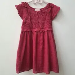 ブランシェス レースワンピース キッズ 120 レッド