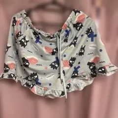 バツ丸総柄ショートパンツLグレー黒◆サンリオドンキルームウェアパジャマのサムネイル