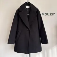 MOUSSY マウジー　チェスターコート オーバーカラー 黒 1のサムネイル