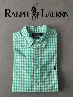【美色】POLO RALPH LAUREN ギンガム チェック シャツ 緑