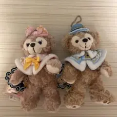 ダッフィー シェリーメイ　ぬいぐるみバッジ　2013 クリスマス