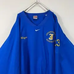 00s y2k NIKE ナイキ ナイロンプルオーバー ナイロンジャケット 青