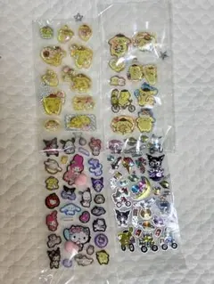 サンリオ 4枚セット ボンボンドロップシール ぷっくりシール ぷくぷくシール