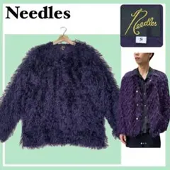 ✨美品✨ニードルズ 23AW 完売品 フリンジ スナップカーディガン パープルのサムネイル