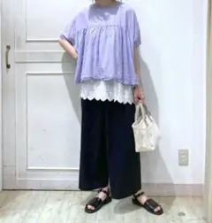 新品未着用　スタディオクリップ　撥水　エアリータッチ機能付き　ワイドパンツ