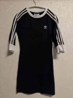 adidas Originals 七分袖 ミニワンピース　ブラックのサムネイル