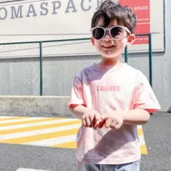 ま*x様 【新品未使用】タイダイ柄英字半袖トップス Tシャツ 90 レッド 男女