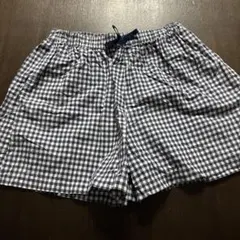 UNIQLOギンガム紺チェック 半ズボン150